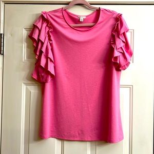 Women’s ruffle short sleeve top